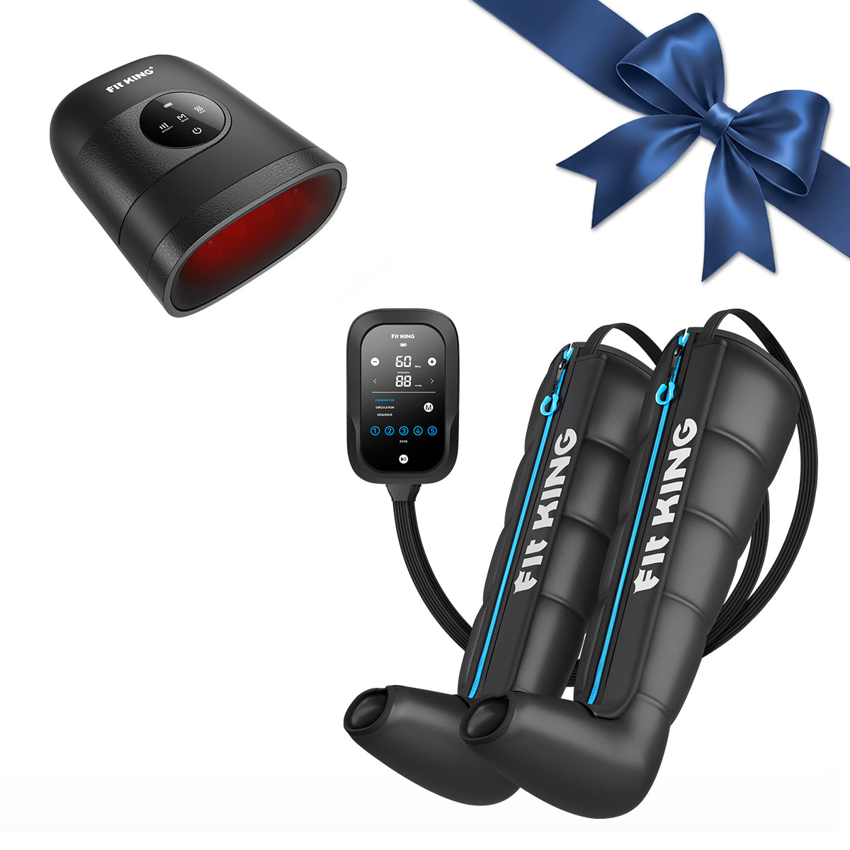 *Newest* FIT KING 5-Zone Faster Recovery System Massager Boots & Hand Massager with Heat Therapy FT-085H