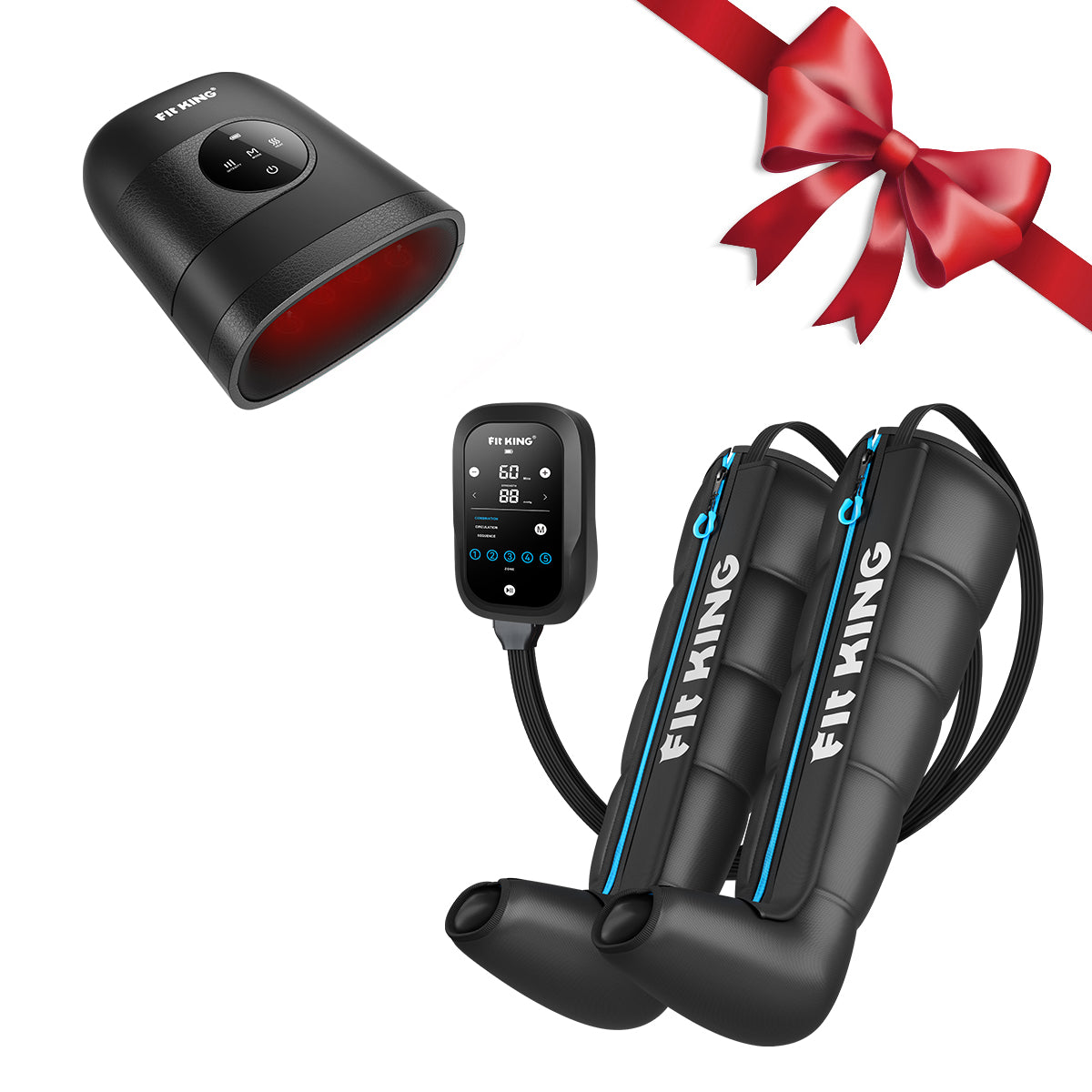 *Newest* FIT KING 5-Zone Faster Recovery System Massager Boots & Hand Massager with Heat Therapy FT-085H