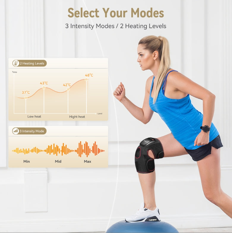 FIT KING Knee Massager for Circulation, Air Compression Knee Massager with Heat for Arthritis, FSA/HSA Eligible