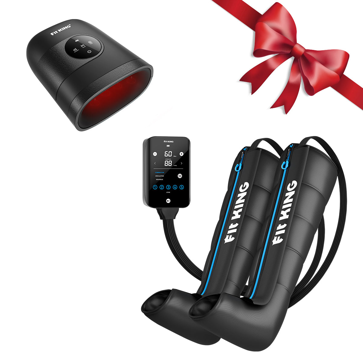 *Newest* FIT KING 5-Zone Faster Recovery System Massager Boots & Hand Massager with Heat Therapy FT-085H