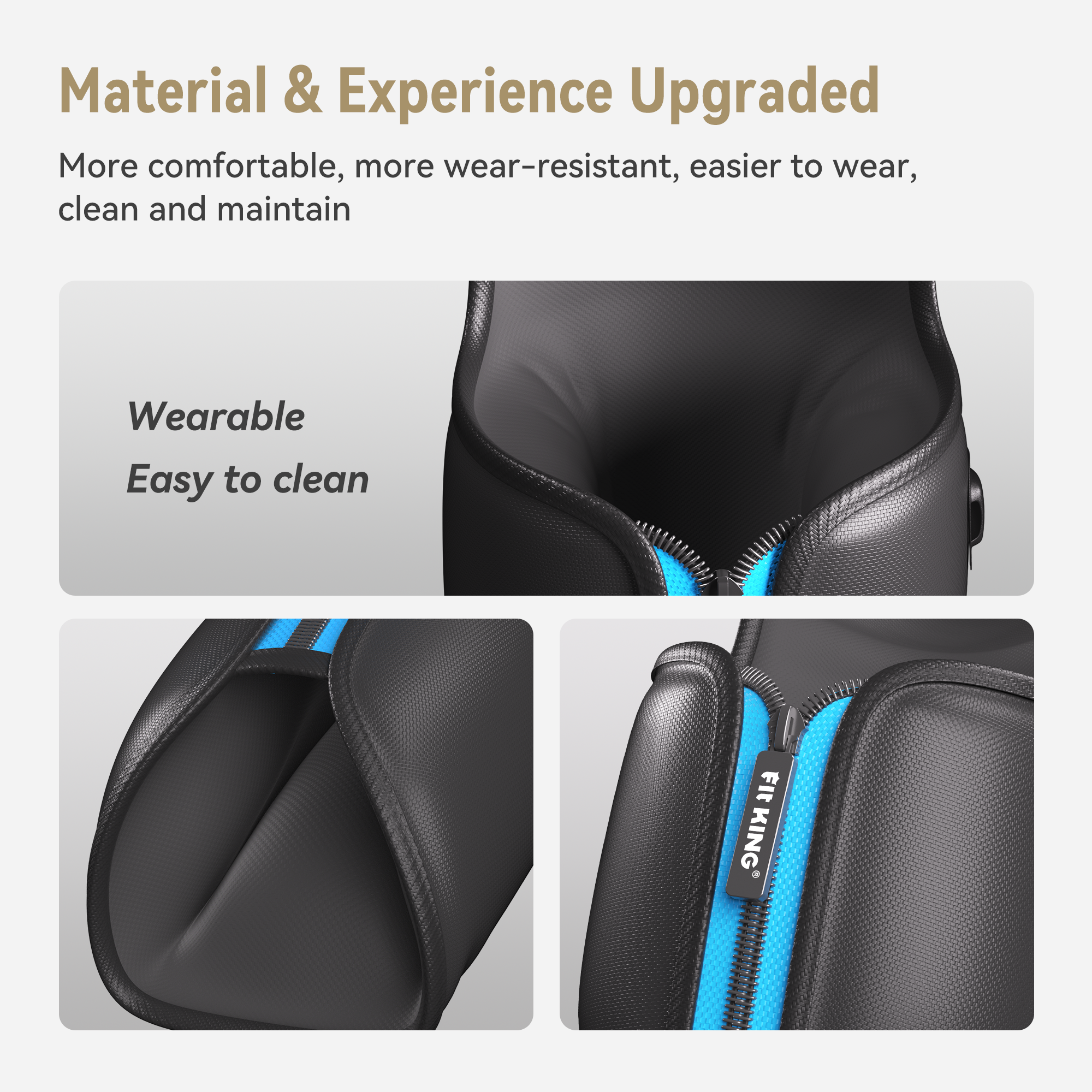 FIT KING Rechargeable & Cordless Air Compression Full Leg Boots Massager | FT-119A