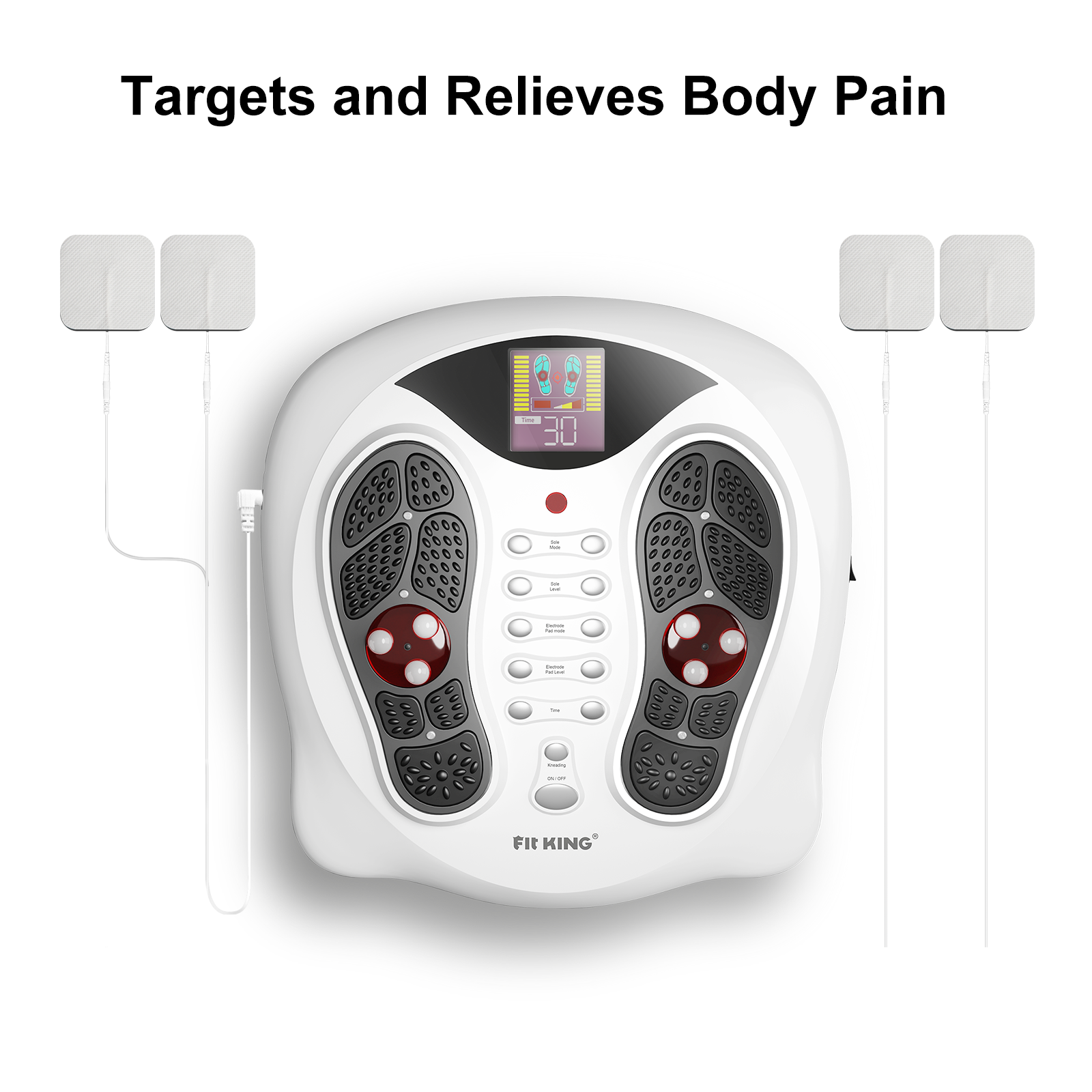 FIT KING Heated & EMS Foot Stimulator FT-036F & Cordless Calf Massager with Heat FT-125A / 126A