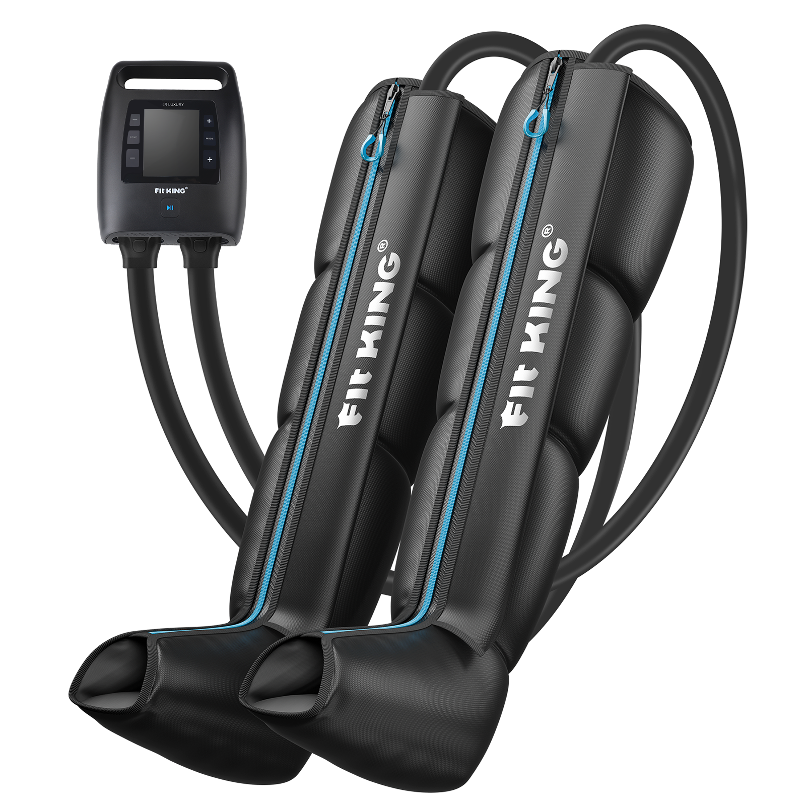 *New* FIT KING Recovery Power Pro Full Leg Compression Massage Boots FT-091A&109A & Wearable Neck Massager FT-056N