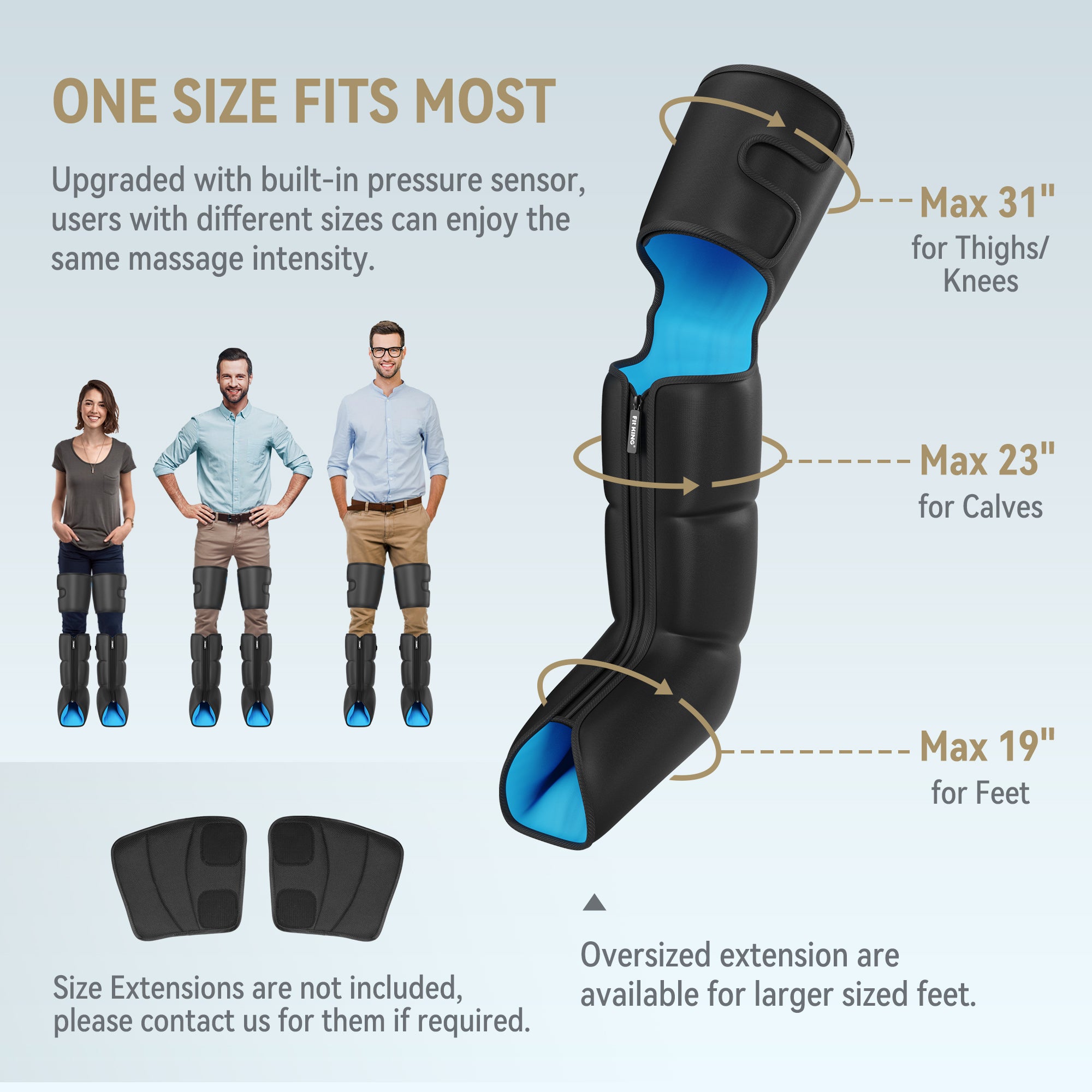 FIT KING Premium Full Leg Massager with Heat | FT-076A