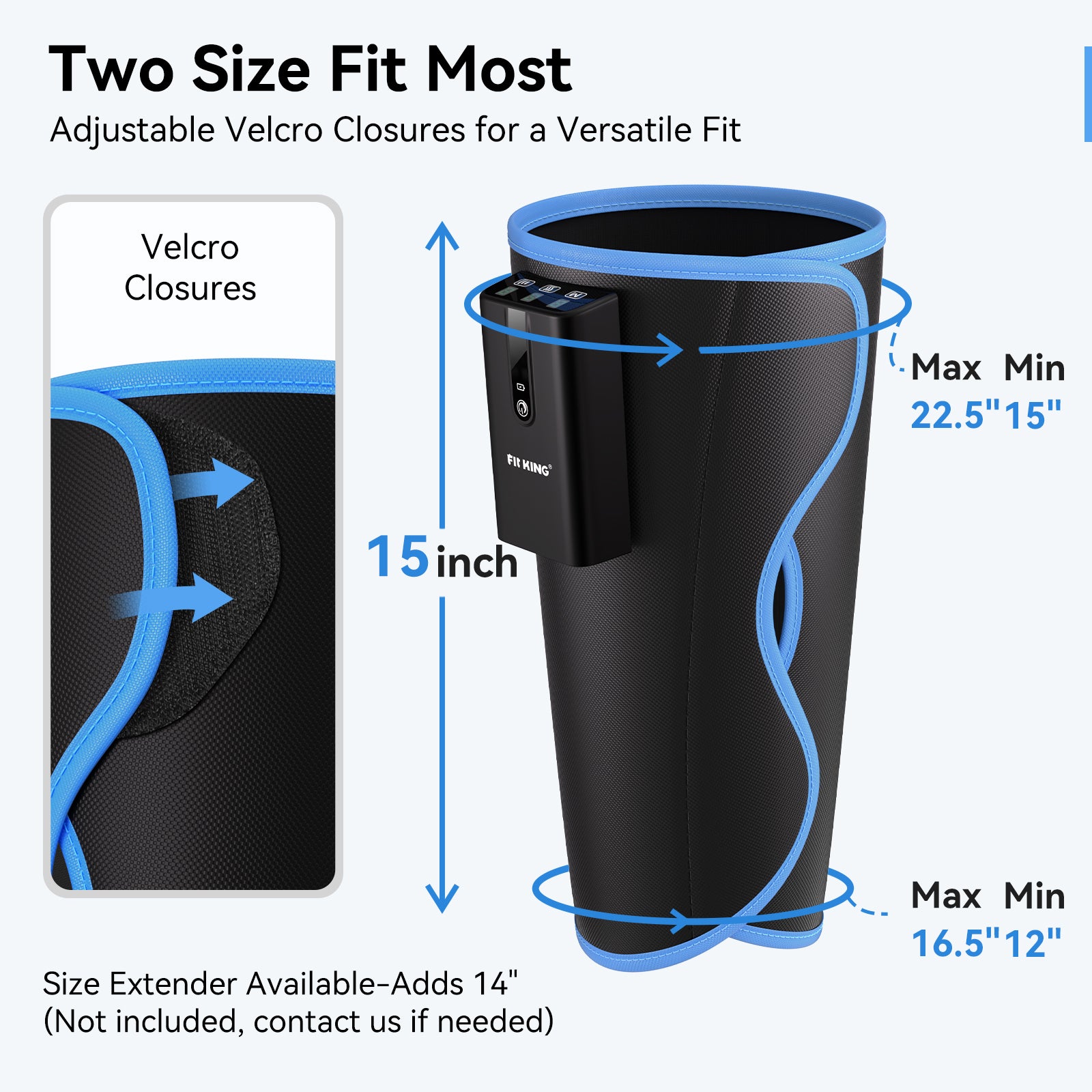 FIT KING Upgraded Cordless Calf Massager with Heat & Compression Leg Massager for Circulation | FT-125A / 126A