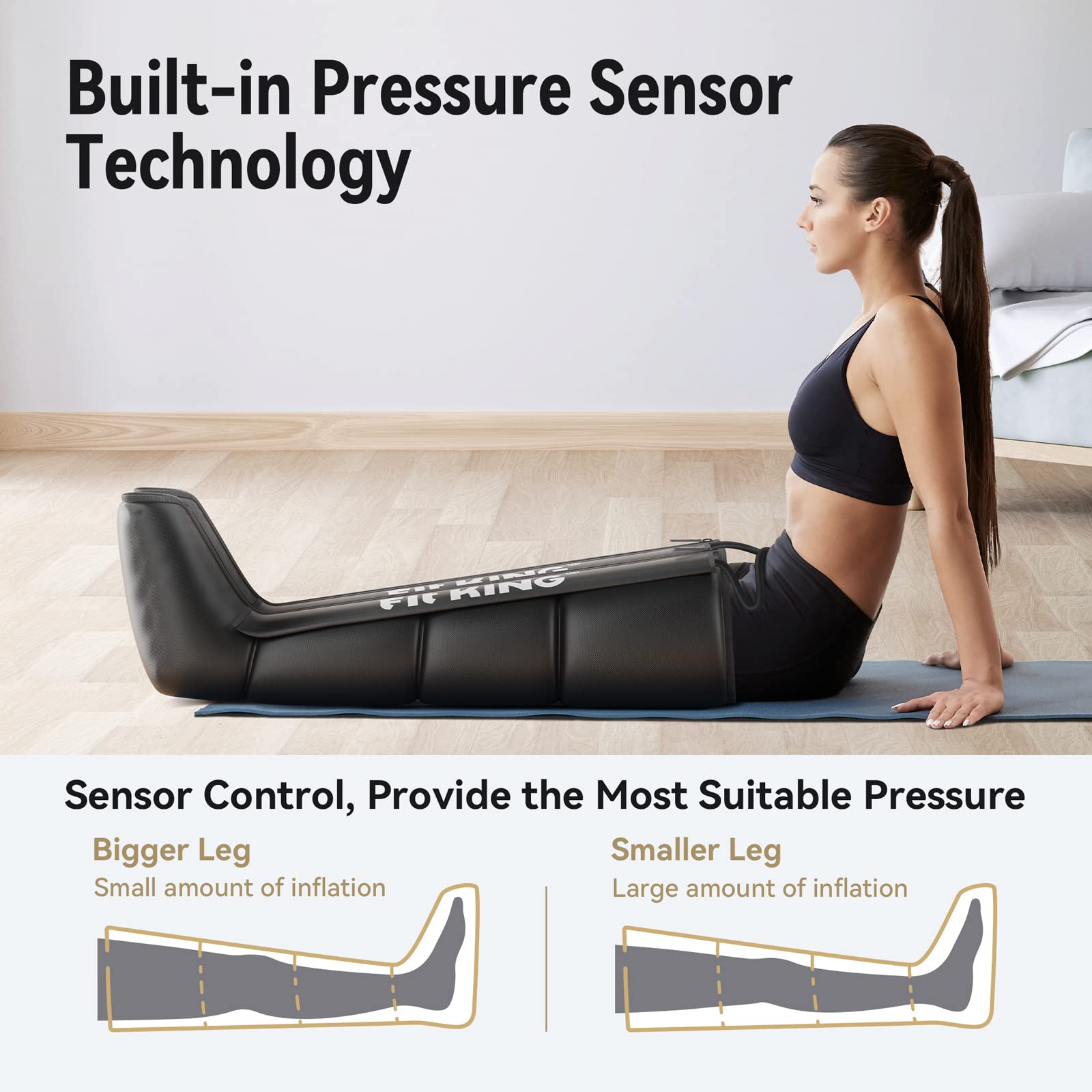 FIT KING Advanced Foot and Leg Air Massage Boots for Revitalized Circulation | FT-082A