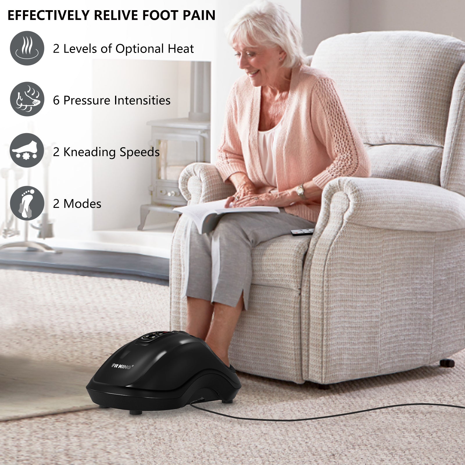 FT-001FR - Shiatsu Foot Massager with Heat