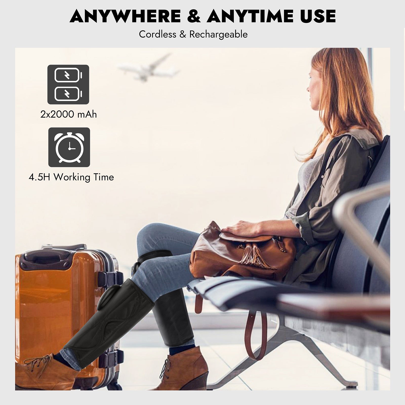 FIT KING Cordless Leg Massager for On-the-Go Relief | FT-058A