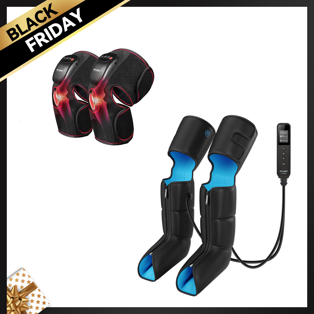 FIT KING Premium Full Leg Massager with Heat FT-076A/FT-099A & Knee Massager FT-032K