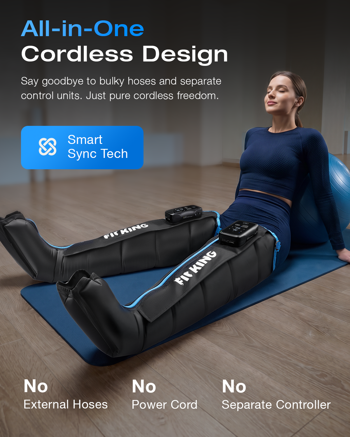 *Newest* FIT KING Professional 5-Chamber Cordless Compression Recovery Boots | FT-130A