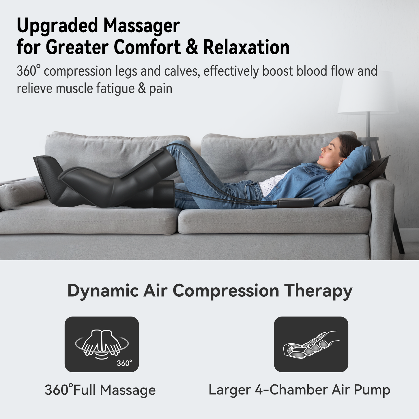 FIT KING Upgraded Leg Massager with Soothing Heat ｜ FT-081A / FT-093A