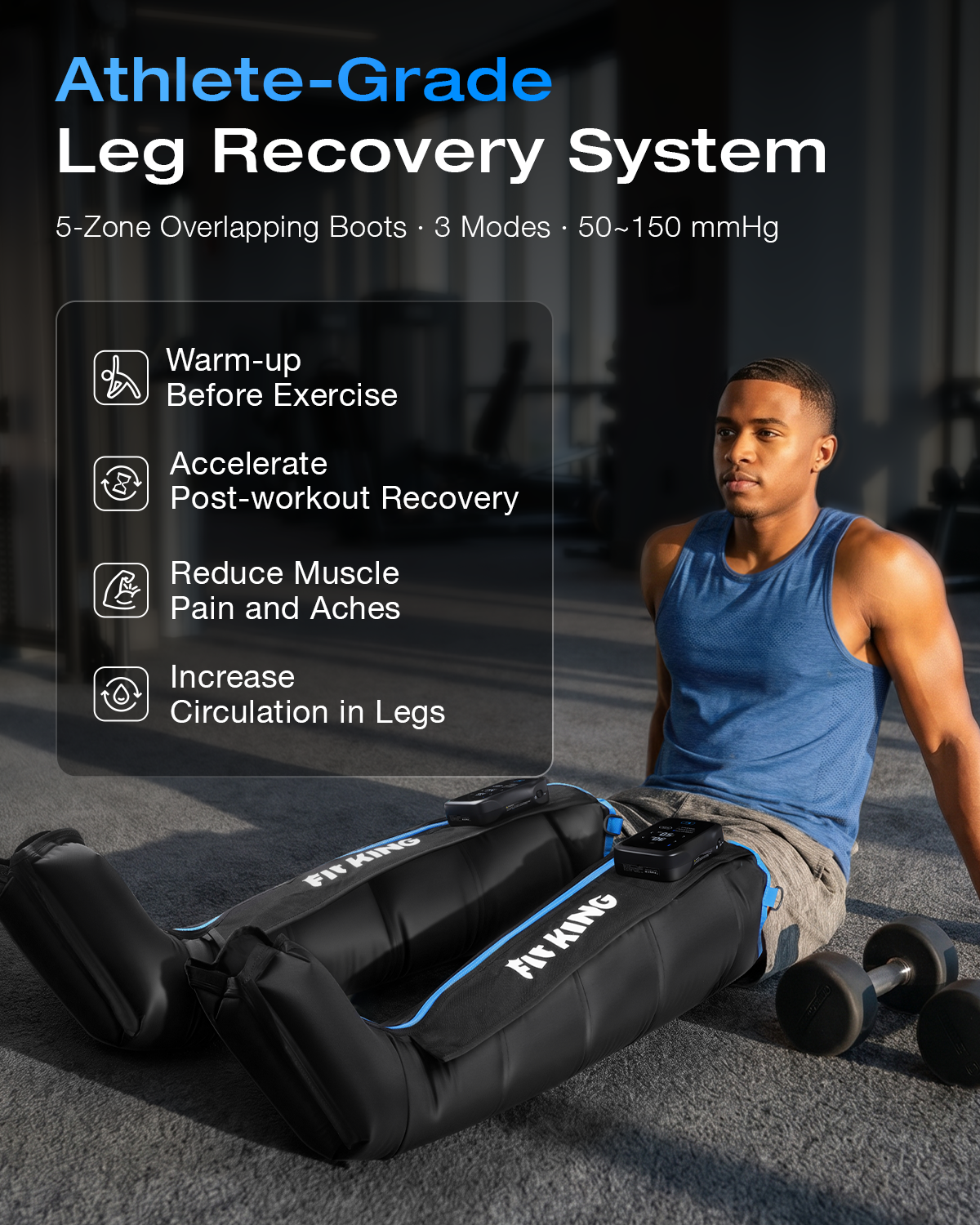 *Newest* FIT KING Professional 5-Chamber Cordless Compression Recovery System | FT-130A