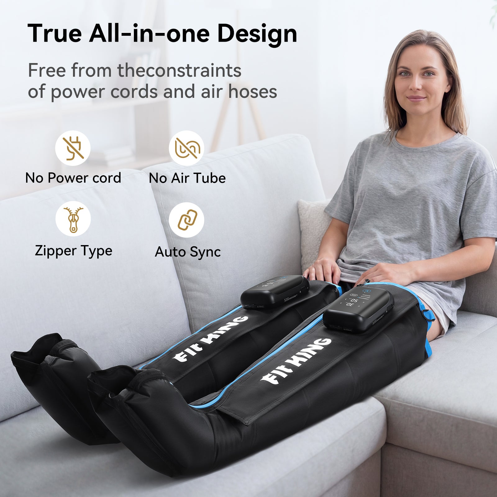 *Newest* FIT KING Pro-Level All-in-One Cordless Leg Compression System | FT-129A