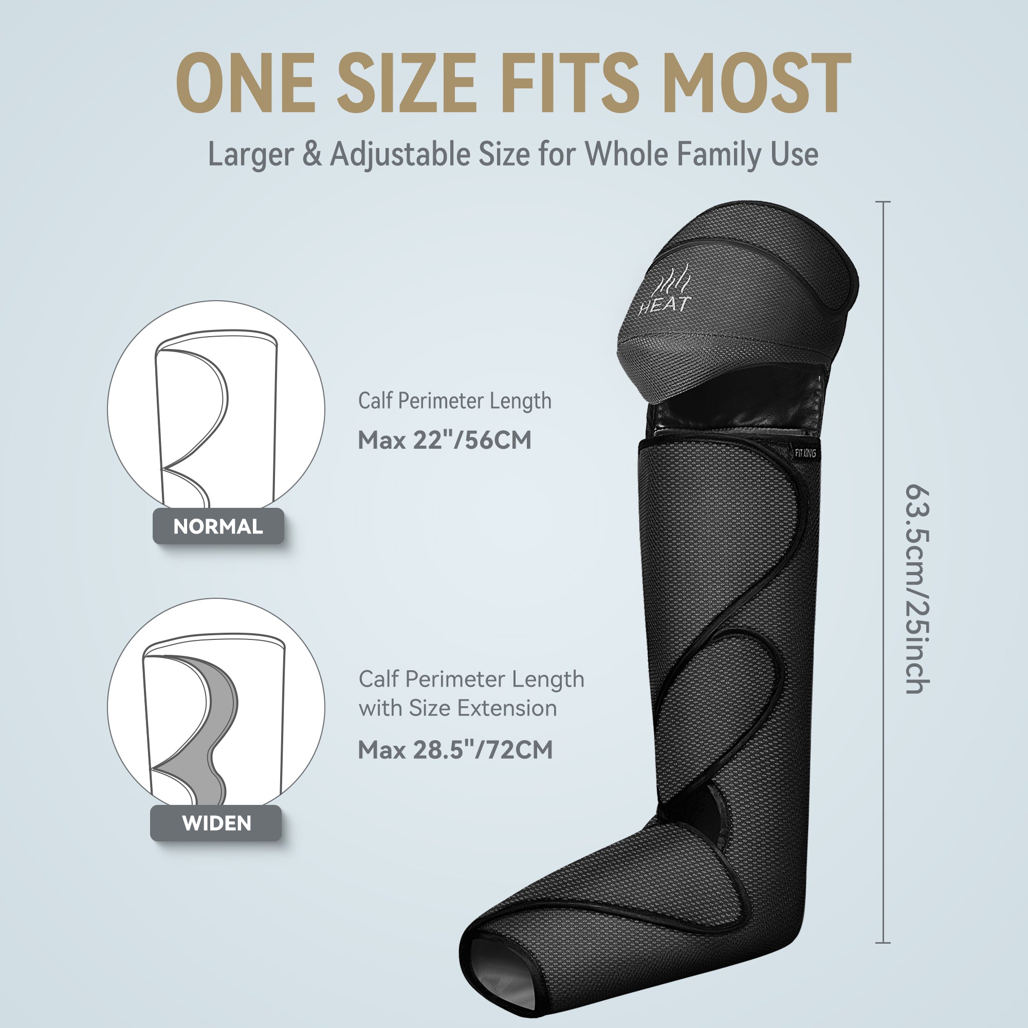 FIT KING Therapeutic Leg and Foot Massager with Knee Heat | FT-011A
