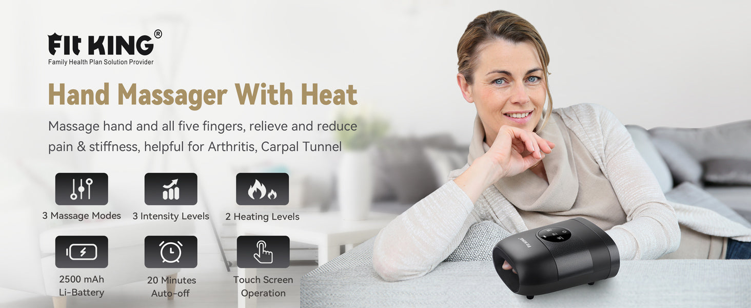 Fit King Hand Massager with Heat