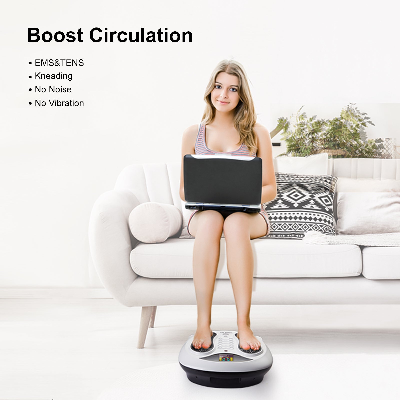 FIT KING Heated & EMS Foot Stimulator FT-036F & Cordless Calf Massager with Heat FT-125A / 126A