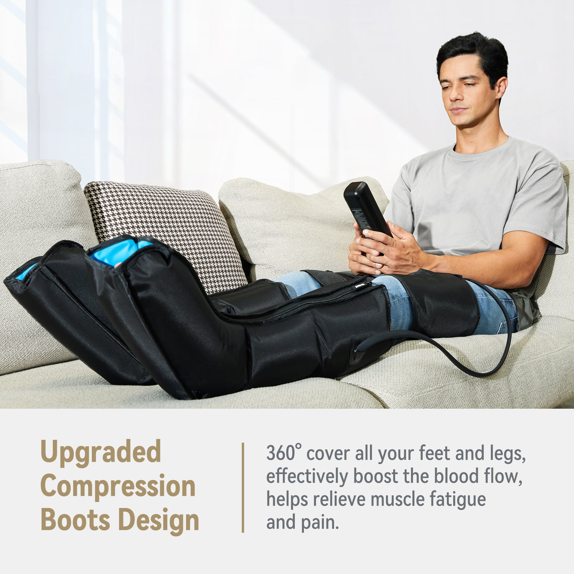 FIT KING Air Compression Leg and Foot Boots Massager |  FT-099A