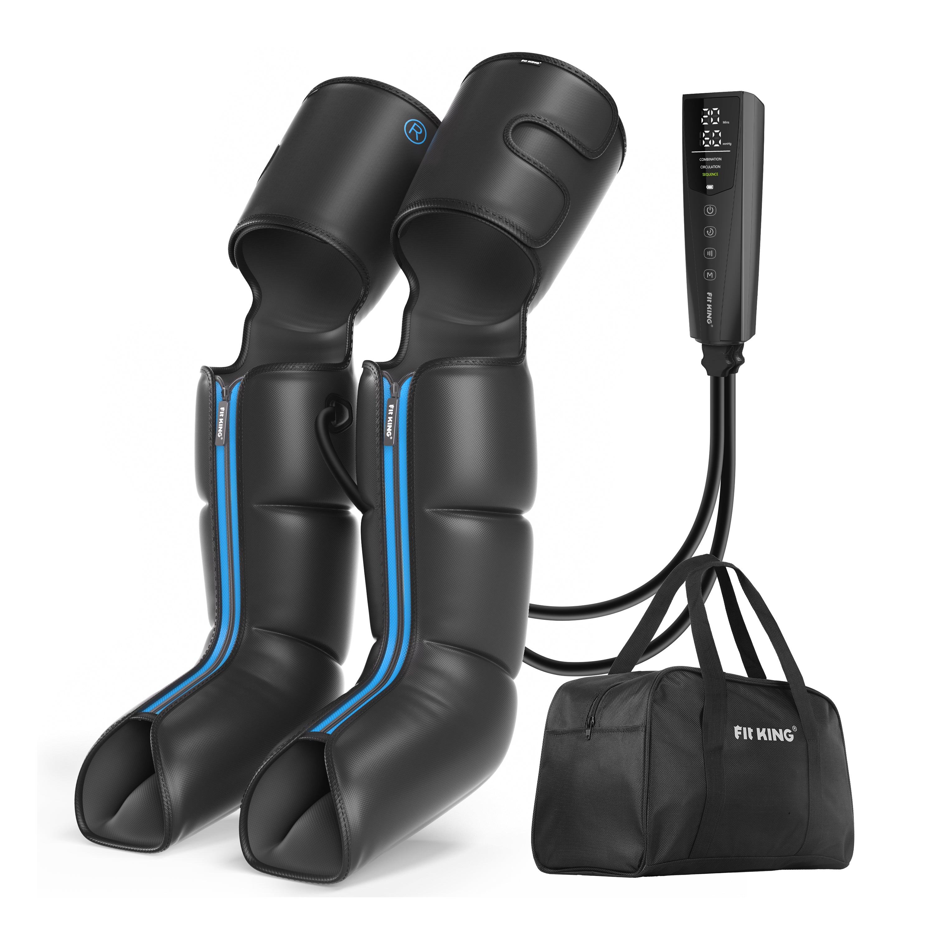 FIT KING Rechargeable & Cordless Air Compression Full Leg Boots Massager |  FT-119A