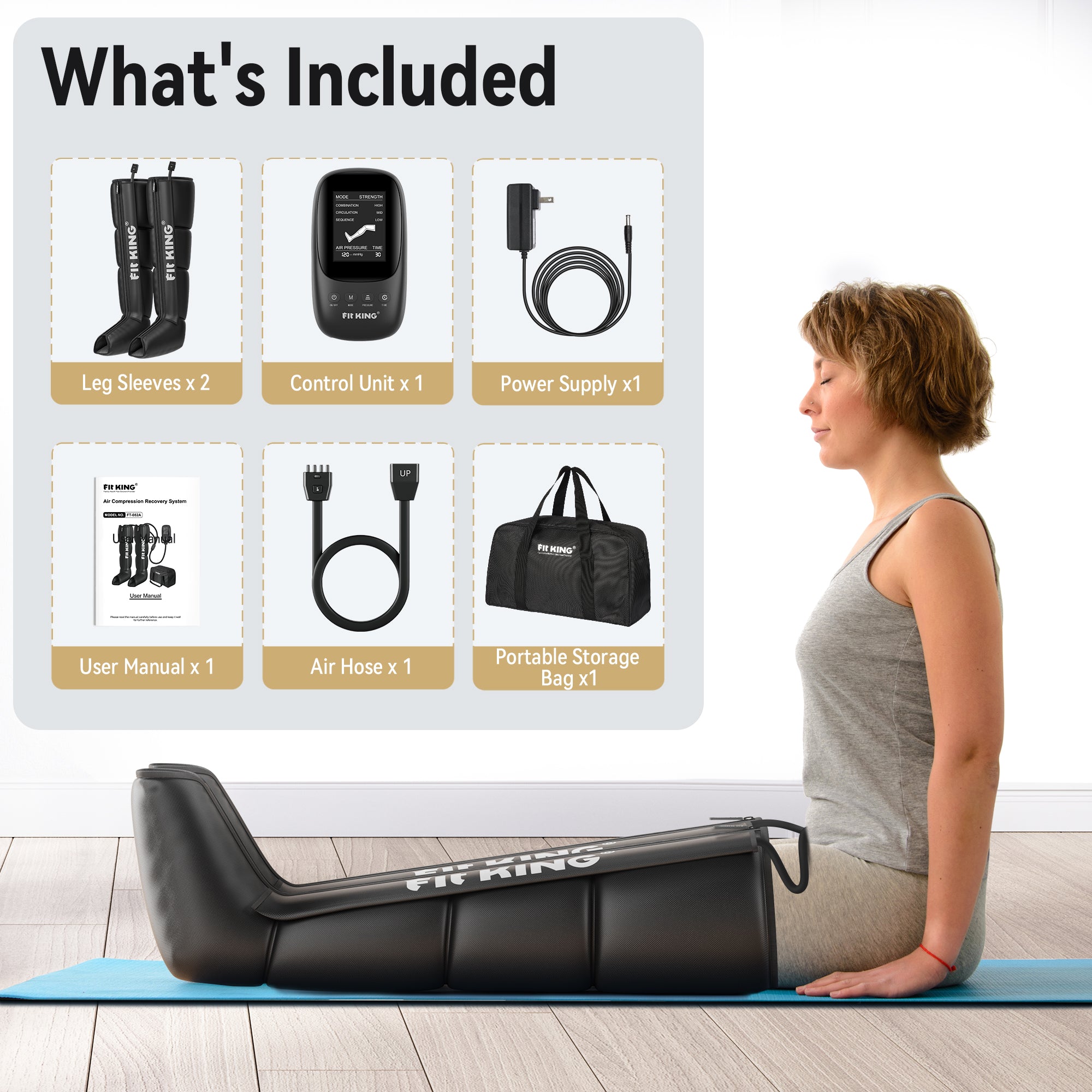 wmt-FIT KING Advanced Foot and Leg Air Massage Boots for Revitalized Circulation |  FT-082A