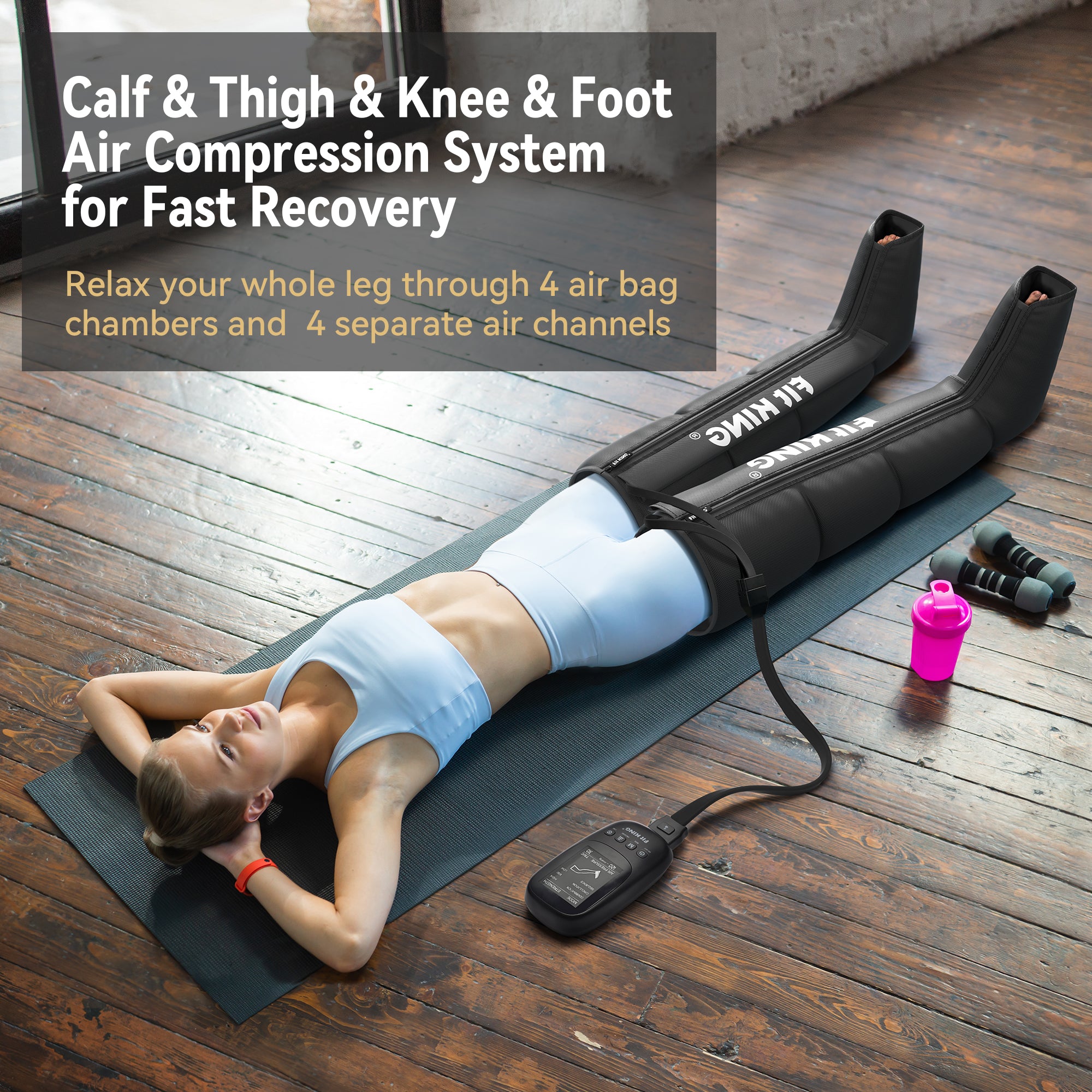 wmt-FIT KING Advanced Foot and Leg Air Massage Boots for Revitalized Circulation |  FT-082A