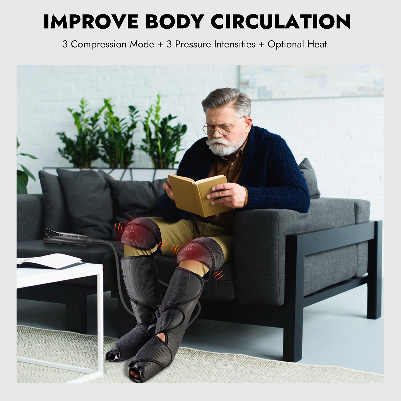 FT-011A- Leg & Foot Massager with Knee Heat