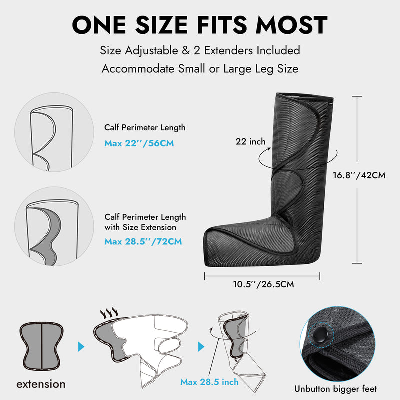 Buy FT-057A Foot & Leg Compression Massager with Heat | Fit King Shop