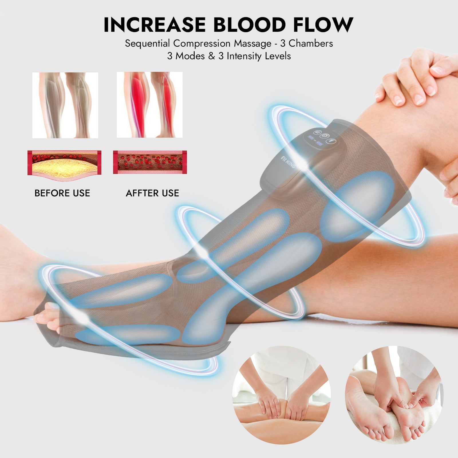 FT-059A - Cordless & Rechargeable Foot & Leg Massager