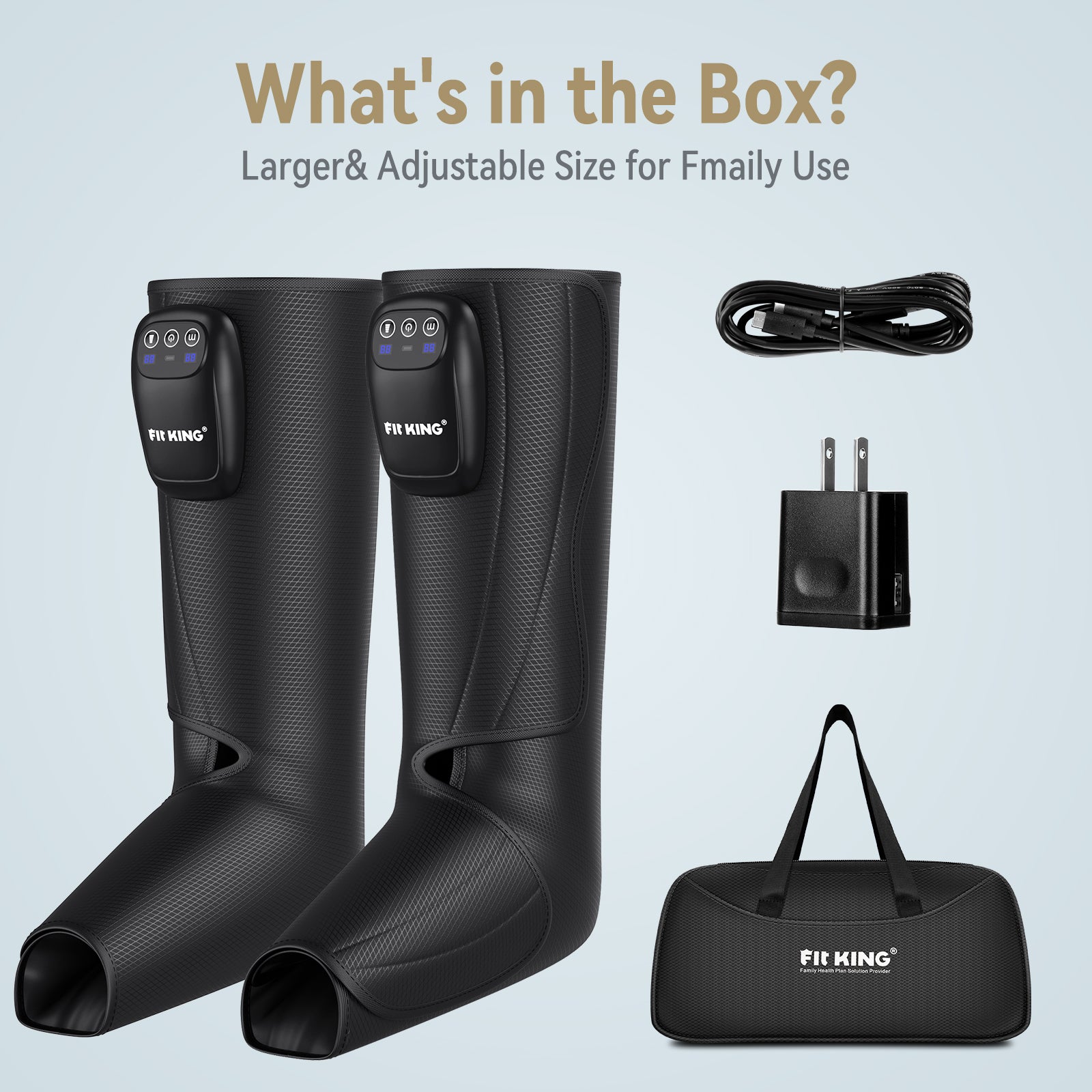 FIT KING Cordless & Rechargeable Leg and Foot Massager | FT-059A