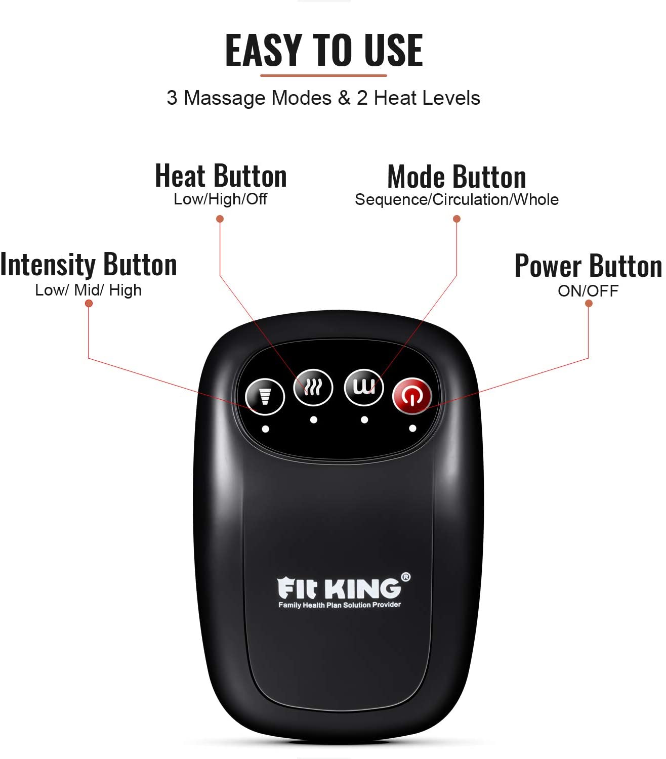 FT-032K - Compression Knee Massager with Heat