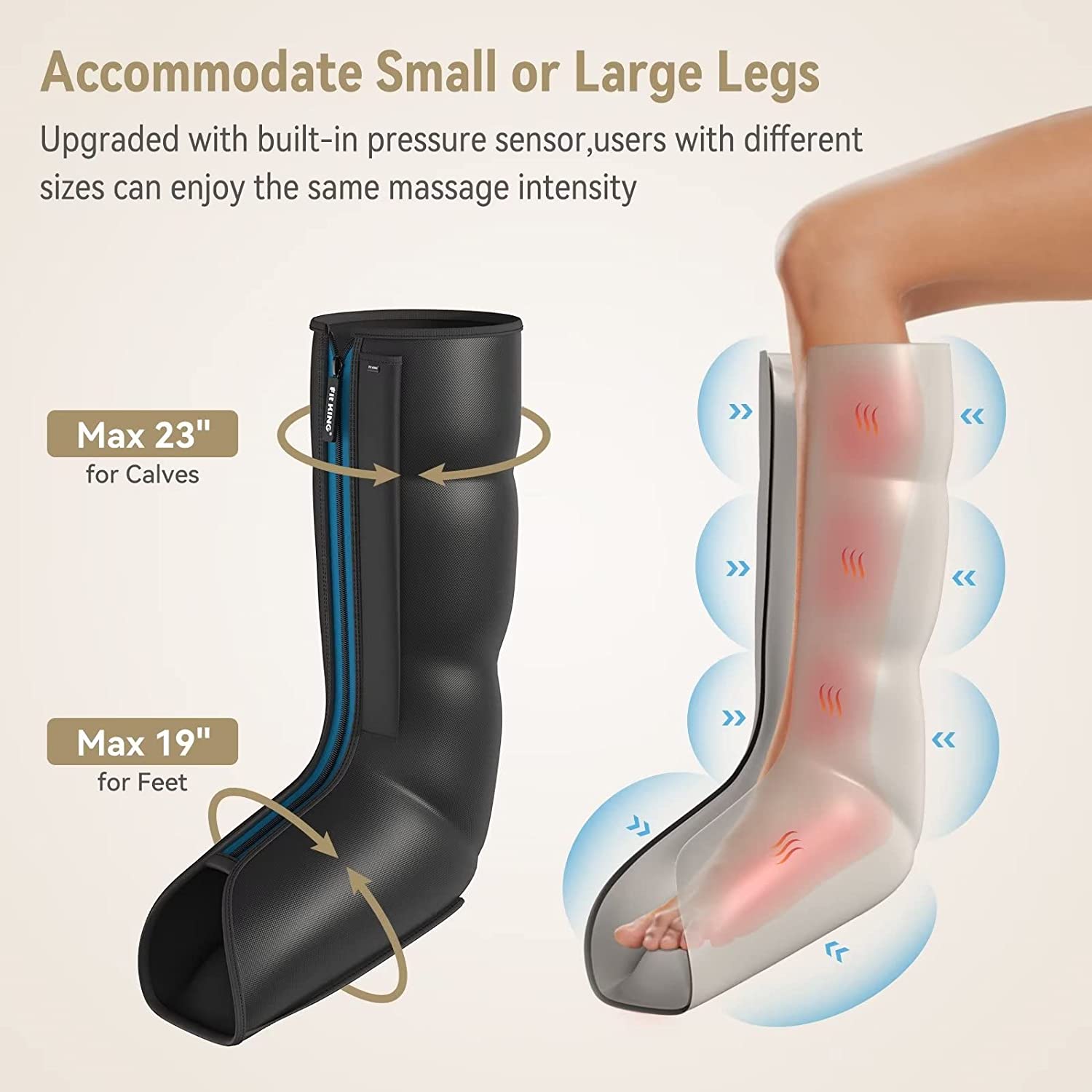 FT-081A - Upgraded Leg Massager with Heat