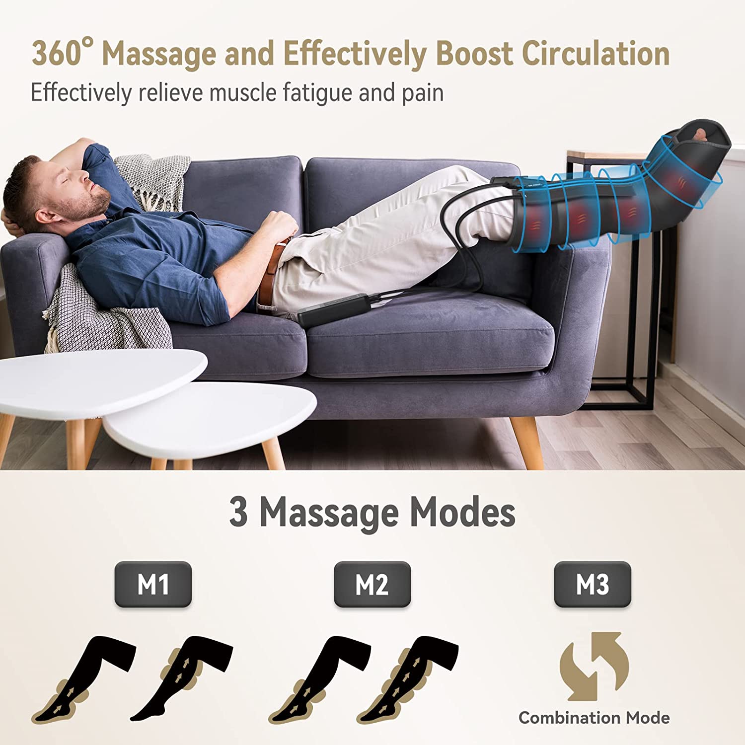 FIT KING Upgraded Leg Massager with Soothing Heat ｜ FT-081A / FT-093A